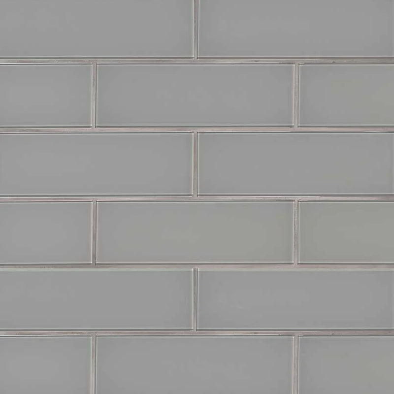 Oyster Gray 4x12 Glass Tile