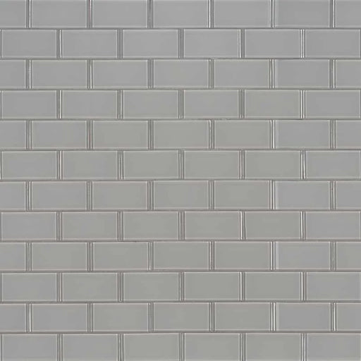 Oyster Gray Subway 2x4 Glass Tile