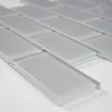 Oyster Gray Subway 2x4 Glass Tile