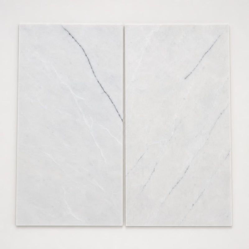 Oyster White 12x24 Honed Natural Marble Tile close-up
