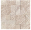 Close-up of Natural Verona Marble Leather (Sandblasted & Brushed) Roman x 1.25 Paver, in Natural tones.