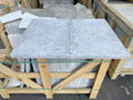 Close-up of Tundra Marble Leather (Sandblasted & Brushed) 16 x 24 x 1.25 Paver, in Tundra tones.