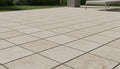 Close-up of Noce Travertine Tumbled 12 x 12 x 1.25 Paver, in Noce tones.
