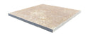 Close-up of Noce Travertine Tumbled 24 x 24 x 1.25 Paver, in Noce tones.