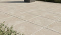 Close-up of Noce Travertine Tumbled 24 x 24 x 1.25 Paver, in Noce tones.