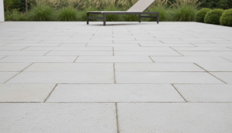 Close-up of Desert Sand Limestone Tumbled 12 x 24 x 1.25 Paver, in Desert Sand tones.