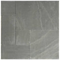 Close-up of Natural Aqua Dolce Sandstone Flamed French Versailles x 1.25 Paver, in Natural tones.