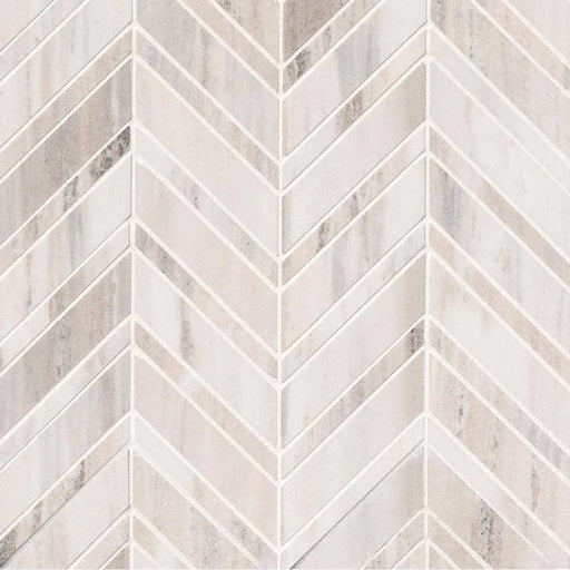 Palisandro Chevron Pattern Polished Marble Mosaic Tile