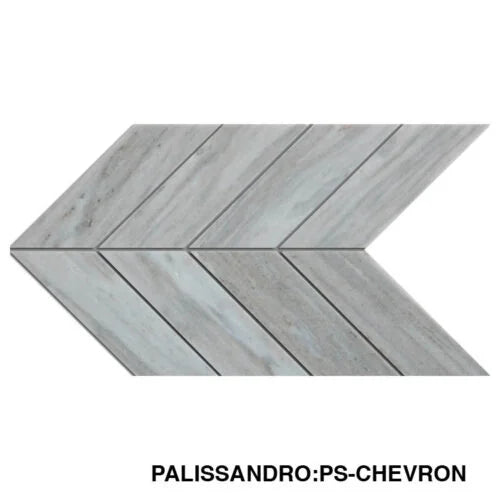 Palissandro Elongated Hexagon Polished Marble Mosaic Tile