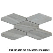 Palissandro Elongated Hexagon Polished Marble Mosaic Tile