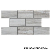 Palissandro Elongated Hexagon Polished Marble Mosaic Tile