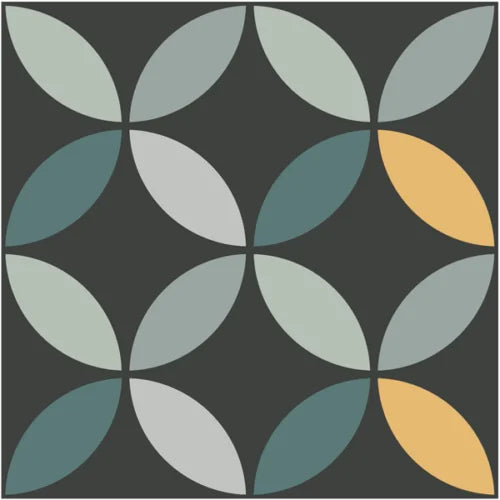 Pansy Night 6x6 Matte Porcelain Pool Tile