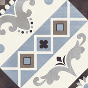 Paris Belleville Blu 8x8 Porcelain Tile