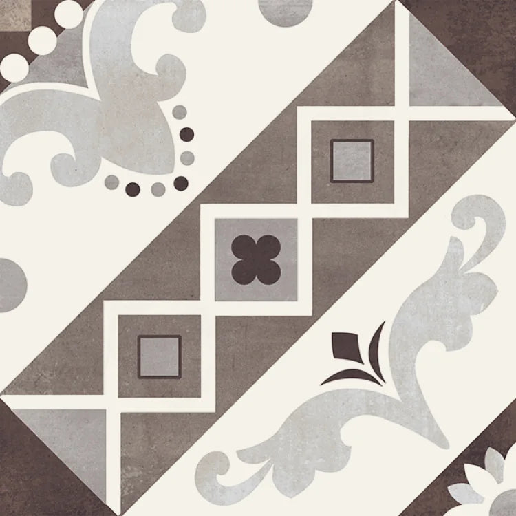 Paris Belleville Marrone 8x8 Porcelain Tile