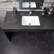 Paros Black 14x16 Hexagon Porcelain Tile