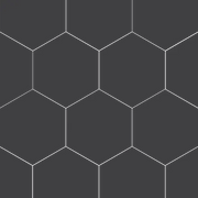 Paros Black 14x16 Hexagon Porcelain Tile