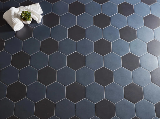 Paros Black 8-1/2x10 Hexagon Porcelain Tile