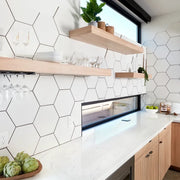 Paros White 8-1/2x10 Hexagon Porcelain Mosaic