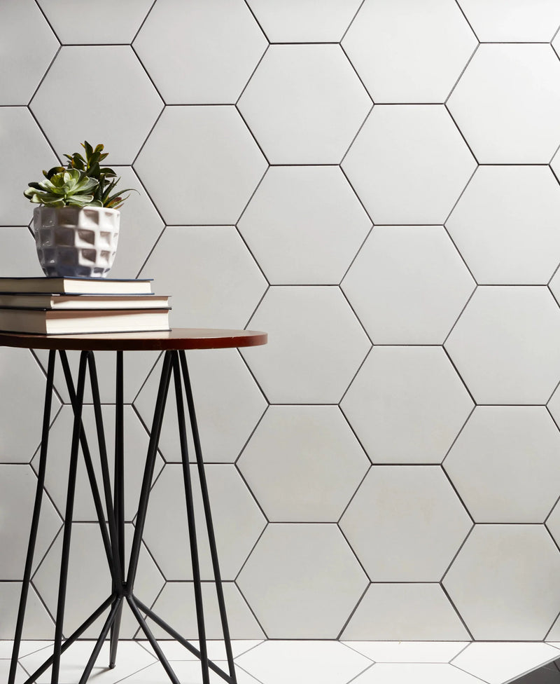 Paros White 8-1/2x10 Hexagon Porcelain Mosaic