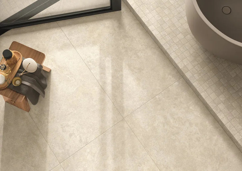 Passage Ice Ivory 24x24 Matte Porcelain Tile — Solidshape