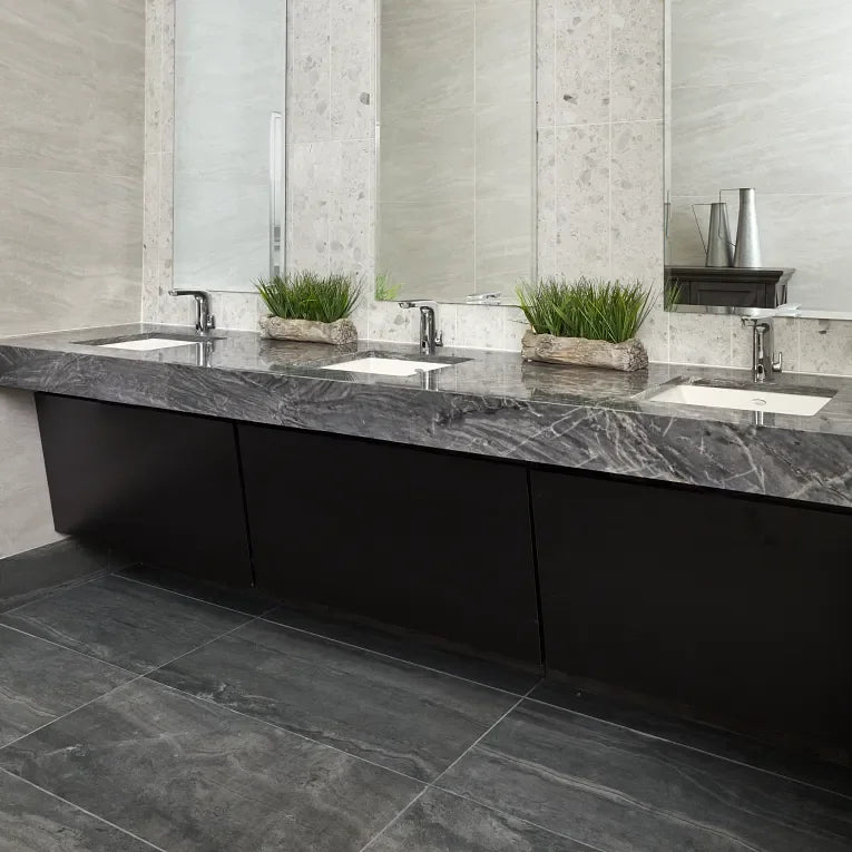 Tivoli Nero 3x12 Surface Bullnose Porcelain Trim