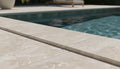 Natural Verona Marble Leather (Sandblasted & Brushed) 16 x 24 x 1.25 Bullnose Coping