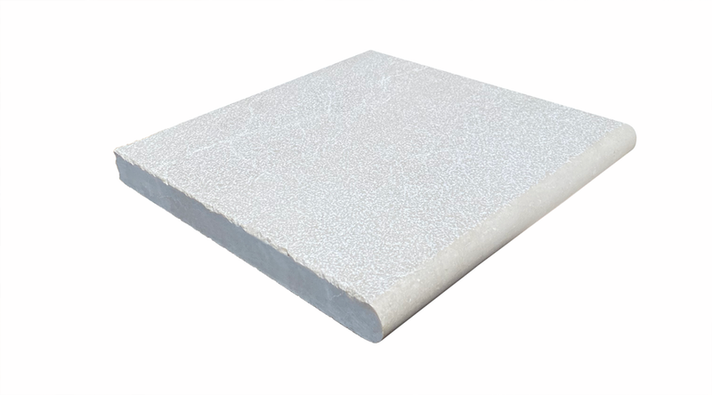 Antalya Cream Marble Leather (Sandblasted & Brushed) 12 x 12 x 1.25 Bullnose Coping