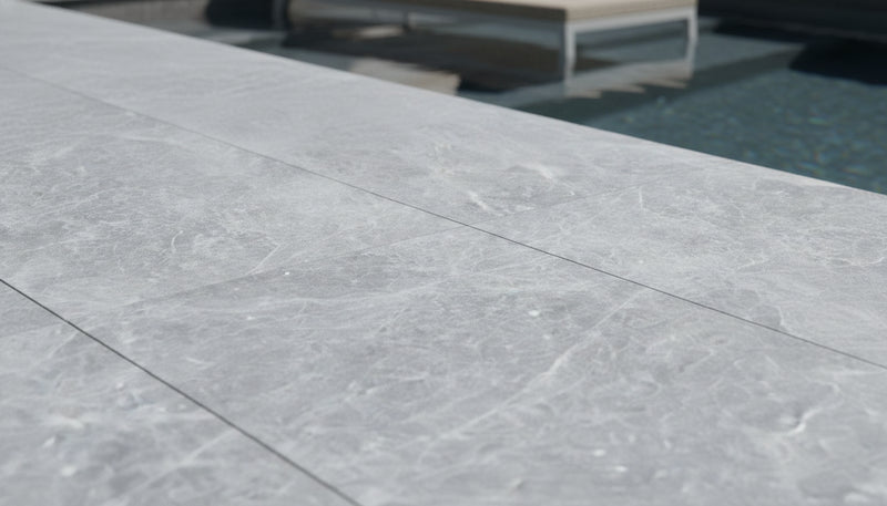 Tundra Marble Leather (Sandblasted & Brushed) 16 x 24 x 1.25 Bullnose Coping