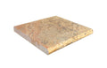 Autumn Leaves Scabos Travertine Tumbled 12x12x1.25 Bullnose Coping