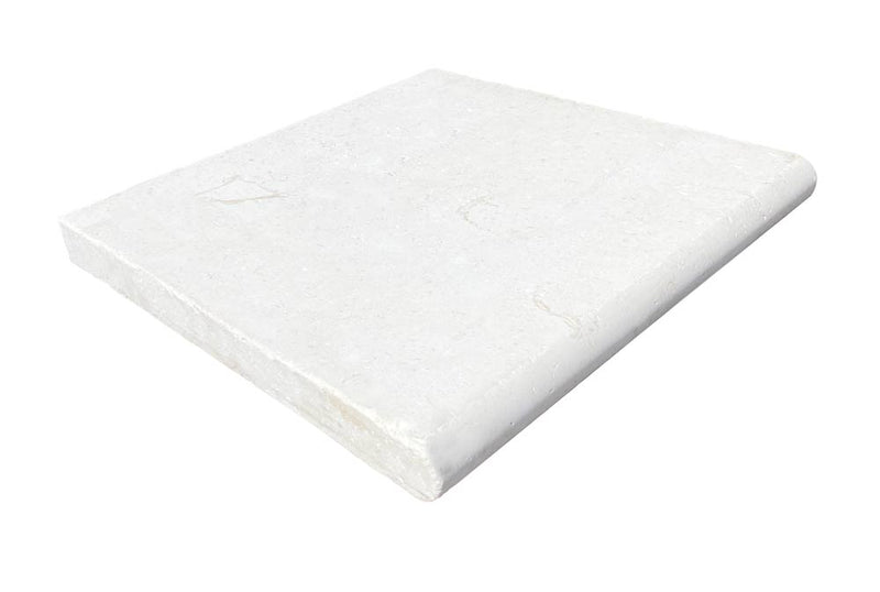 Desert Sand Limestone Tumbled 12 x 12 x 1.25 Bullnose Coping