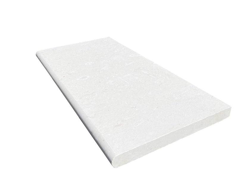 Desert Sand Limestone Tumbled 12 x 24 x 1.25 Bullnose Coping
