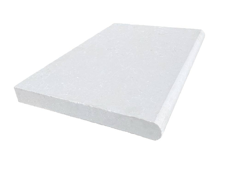 Desert Sand Limestone Tumbled 16 x 24 x 1.25 Bullnose Coping