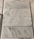 White Marble Leather (Sandblasted & Brushed) 4 x 12 x 2 Bullnose Coping