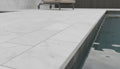 White Marble Leather (Sandblasted & Brushed) 4 x 12 x 2 Bullnose Coping