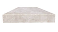 Close-up of Natural Verona Marble Leather (Sandblasted & Brushed) 12 x 24 x 2 Modern Coping, in Natural tones.