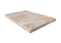 Natural Verona Marble Leather (Sandblasted & Brushed) 16 x 24 x 2 Double Modern Coping