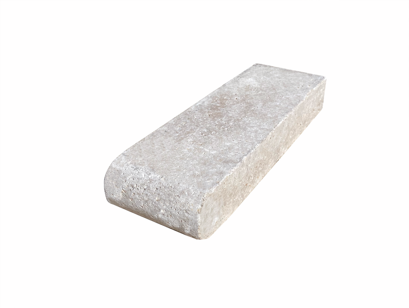 Antalya Cream Marble Leather (Sandblasted & Brushed) 4 x 12 x 2 Bullnose Coping