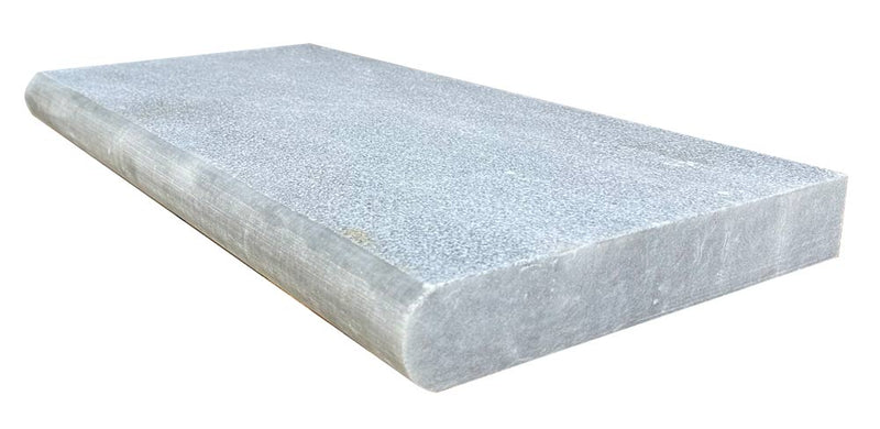 Blue Island Marble Leather (Sandblasted & Brushed) 12 x 24 x 2 Bullnose Coping