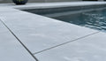 Blue Island Marble Leather (Sandblasted & Brushed) 16 x 24 x 2 Bullnose Coping