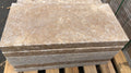 Noce Travertine Tumbled 12 x 24 x 2 Double Modern Coping