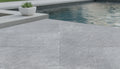 Natural Indian Bluestone Limestone Tumbled & Brushed 16 x 24 x 2 Bullnose Coping
