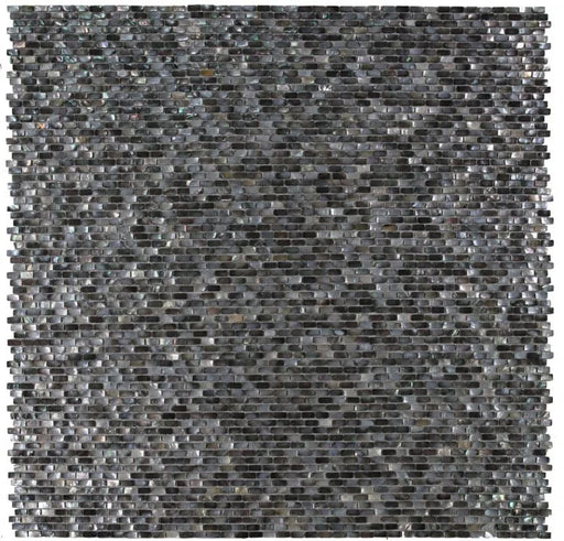 Pearl Black 1x2 Mini Brick Mosaic