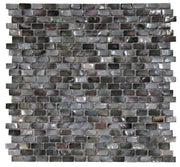 Pearl Black 1x2 Mini Brick Mosaic