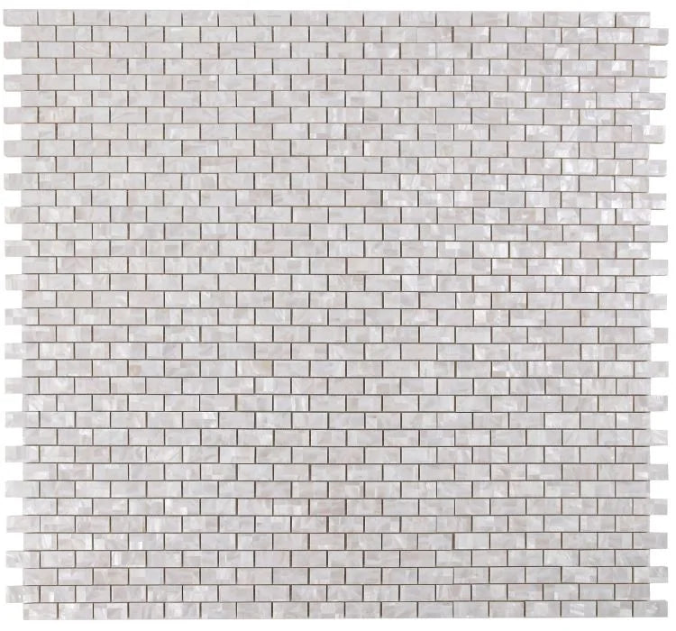 Pearl Large 2x4 Brick Glass Mosaic
