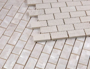 Pearl Large 2x4 Brick Glass Mosaic