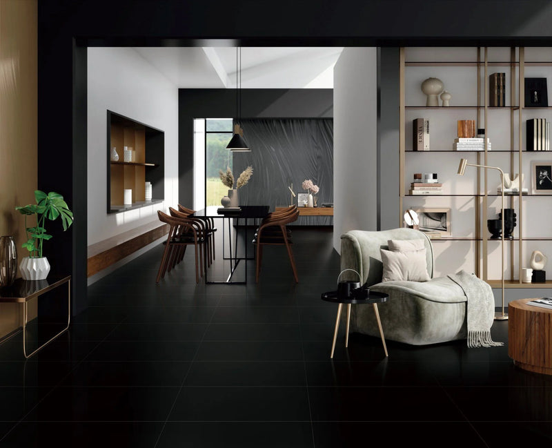 Pearl Black 2x2 Matte Porcelain Mosaic