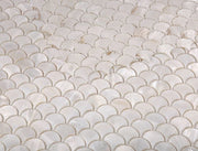 Pearl White 2x2 Scale Glass Mosaic