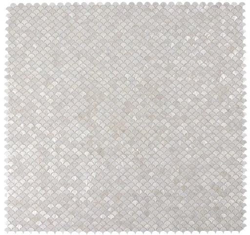 Pearl White 2x2 Scale Glass Mosaic