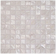 Pearl White 11.75x11.75 Glass Mosaic