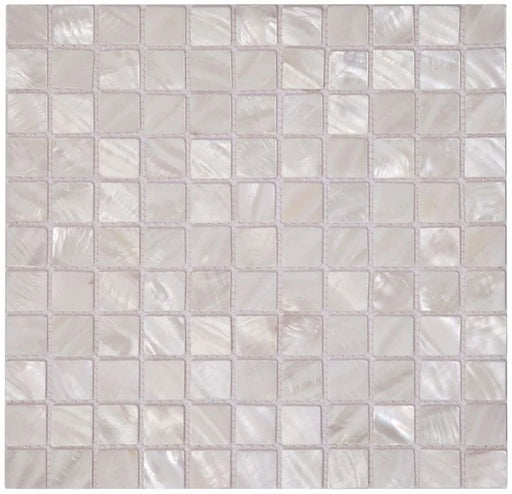 Pearl White 11.75x11.75 Glass Mosaic